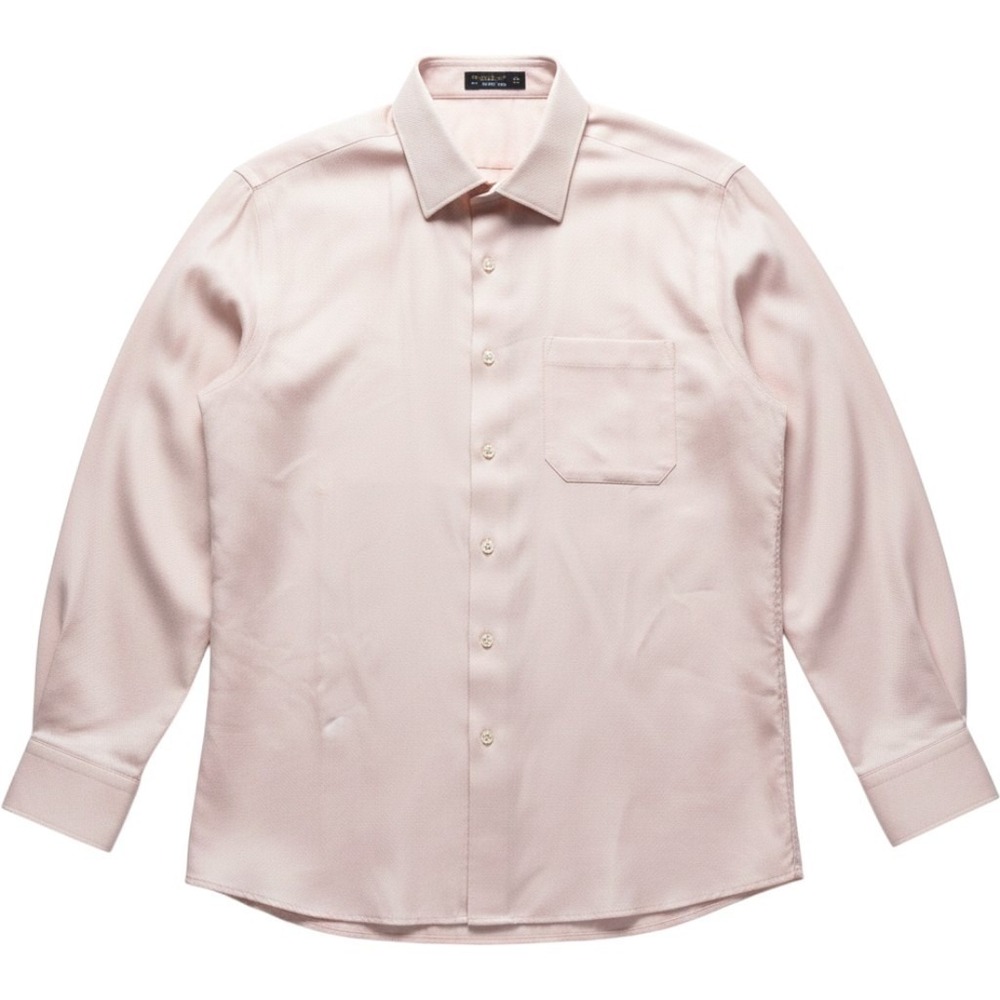 Louis Philippe Dress Shirt Mens 40 Pink Solid Regular Fit Wrinkle Free LS